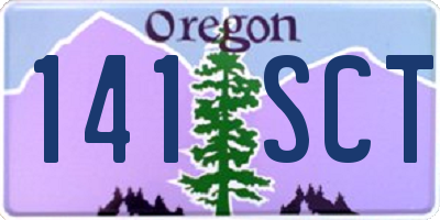 OR license plate 141SCT