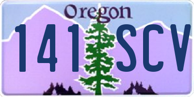 OR license plate 141SCV