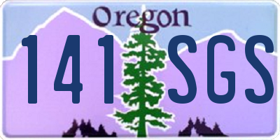 OR license plate 141SGS