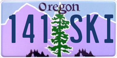 OR license plate 141SKI