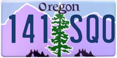 OR license plate 141SQO