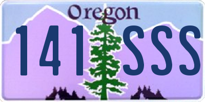 OR license plate 141SSS