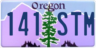 OR license plate 141STM
