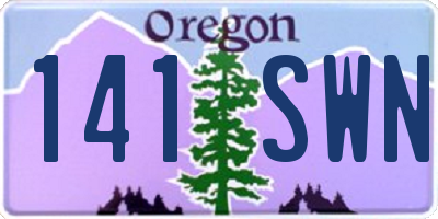 OR license plate 141SWN