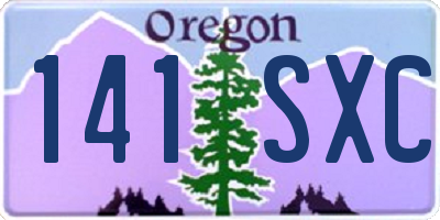 OR license plate 141SXC