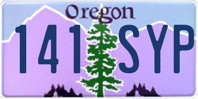 OR license plate 141SYP