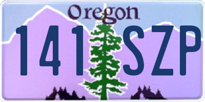 OR license plate 141SZP