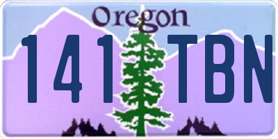 OR license plate 141TBN