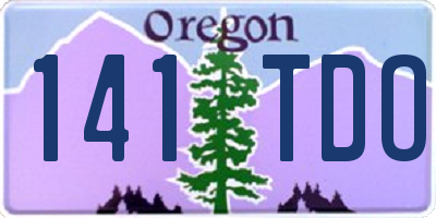 OR license plate 141TDO