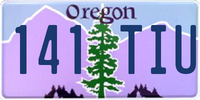 OR license plate 141TIU
