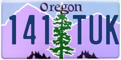 OR license plate 141TUK