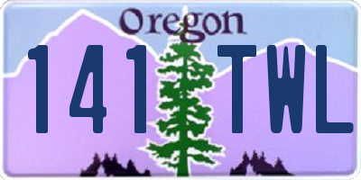 OR license plate 141TWL