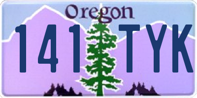 OR license plate 141TYK
