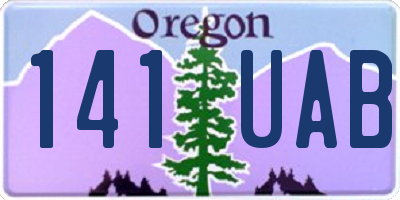 OR license plate 141UAB