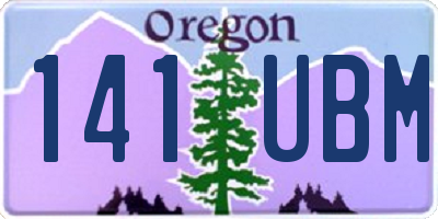OR license plate 141UBM