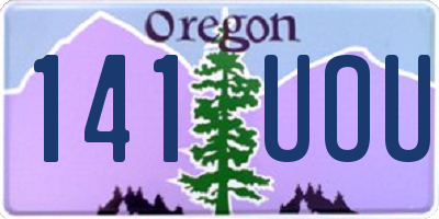 OR license plate 141UOU