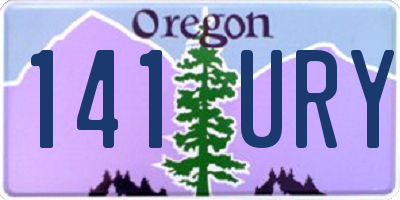 OR license plate 141URY