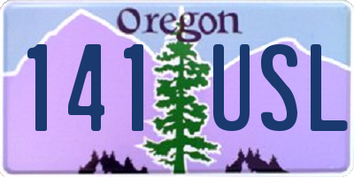 OR license plate 141USL