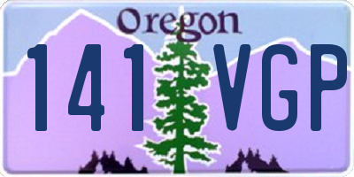 OR license plate 141VGP