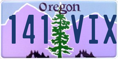 OR license plate 141VIX