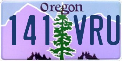 OR license plate 141VRU