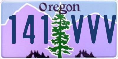 OR license plate 141VVV