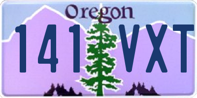 OR license plate 141VXT
