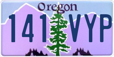 OR license plate 141VYP