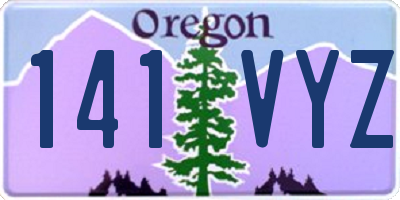 OR license plate 141VYZ