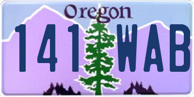 OR license plate 141WAB