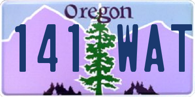 OR license plate 141WAT