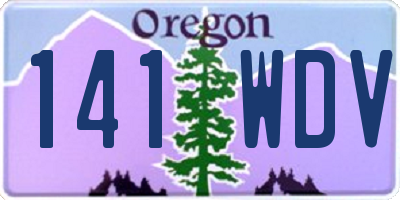 OR license plate 141WDV
