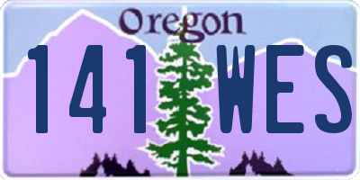 OR license plate 141WES
