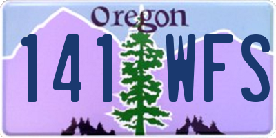 OR license plate 141WFS
