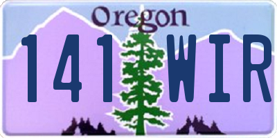 OR license plate 141WIR