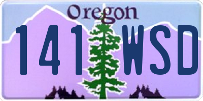 OR license plate 141WSD