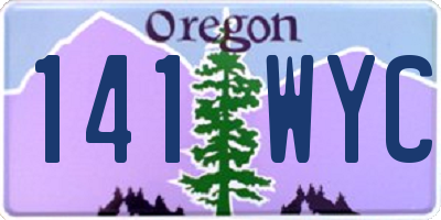 OR license plate 141WYC