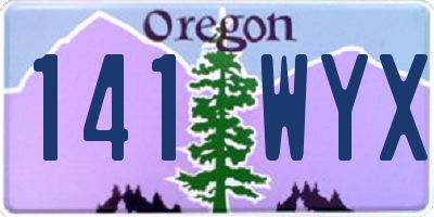 OR license plate 141WYX