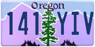 OR license plate 141YIV