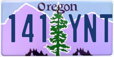 OR license plate 141YNT