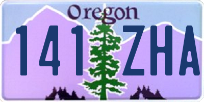 OR license plate 141ZHA
