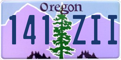 OR license plate 141ZII