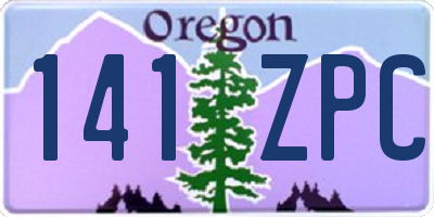 OR license plate 141ZPC