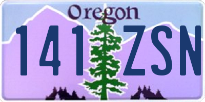 OR license plate 141ZSN