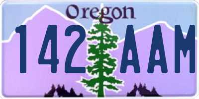 OR license plate 142AAM
