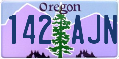 OR license plate 142AJN