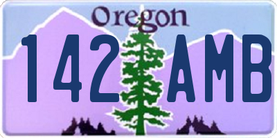 OR license plate 142AMB