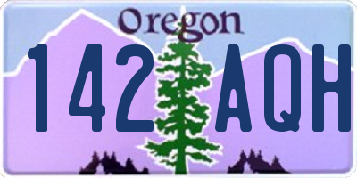OR license plate 142AQH