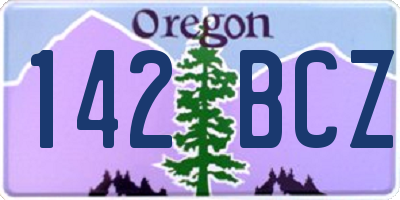 OR license plate 142BCZ