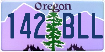 OR license plate 142BLL